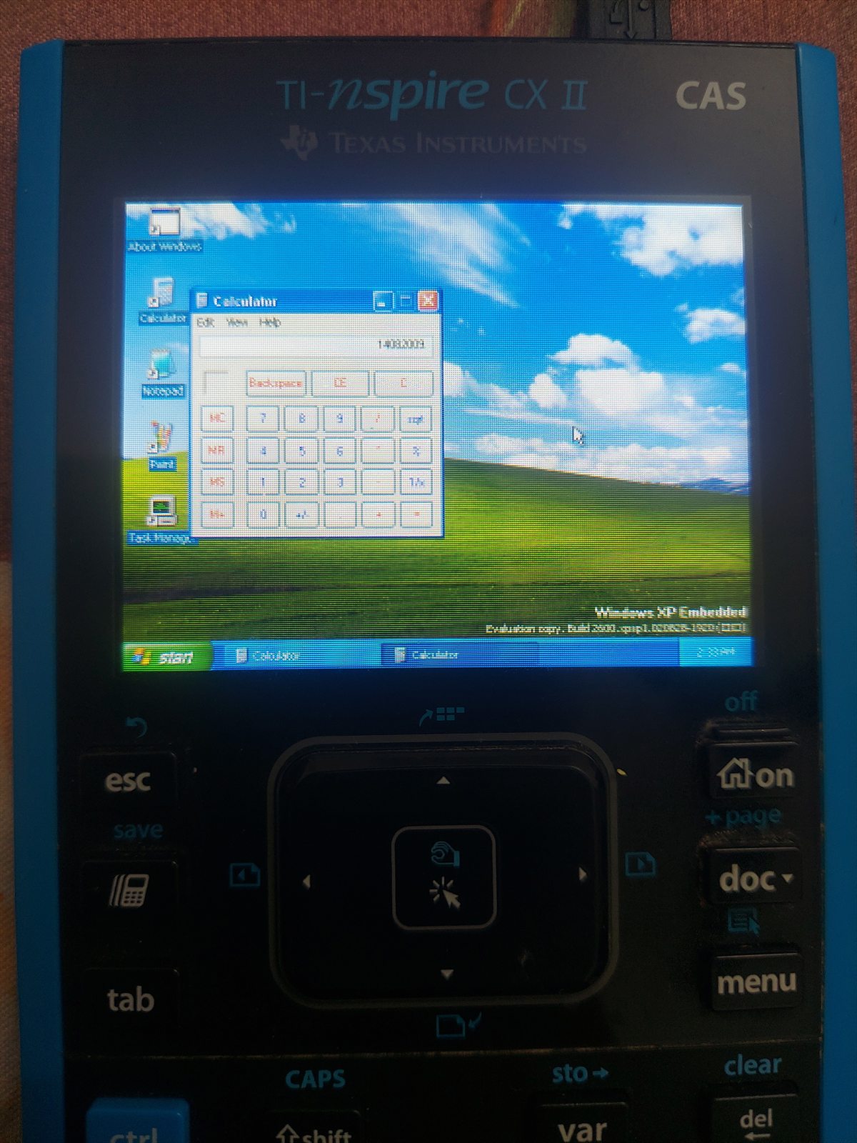 Calculator on Windows XP on Calculator